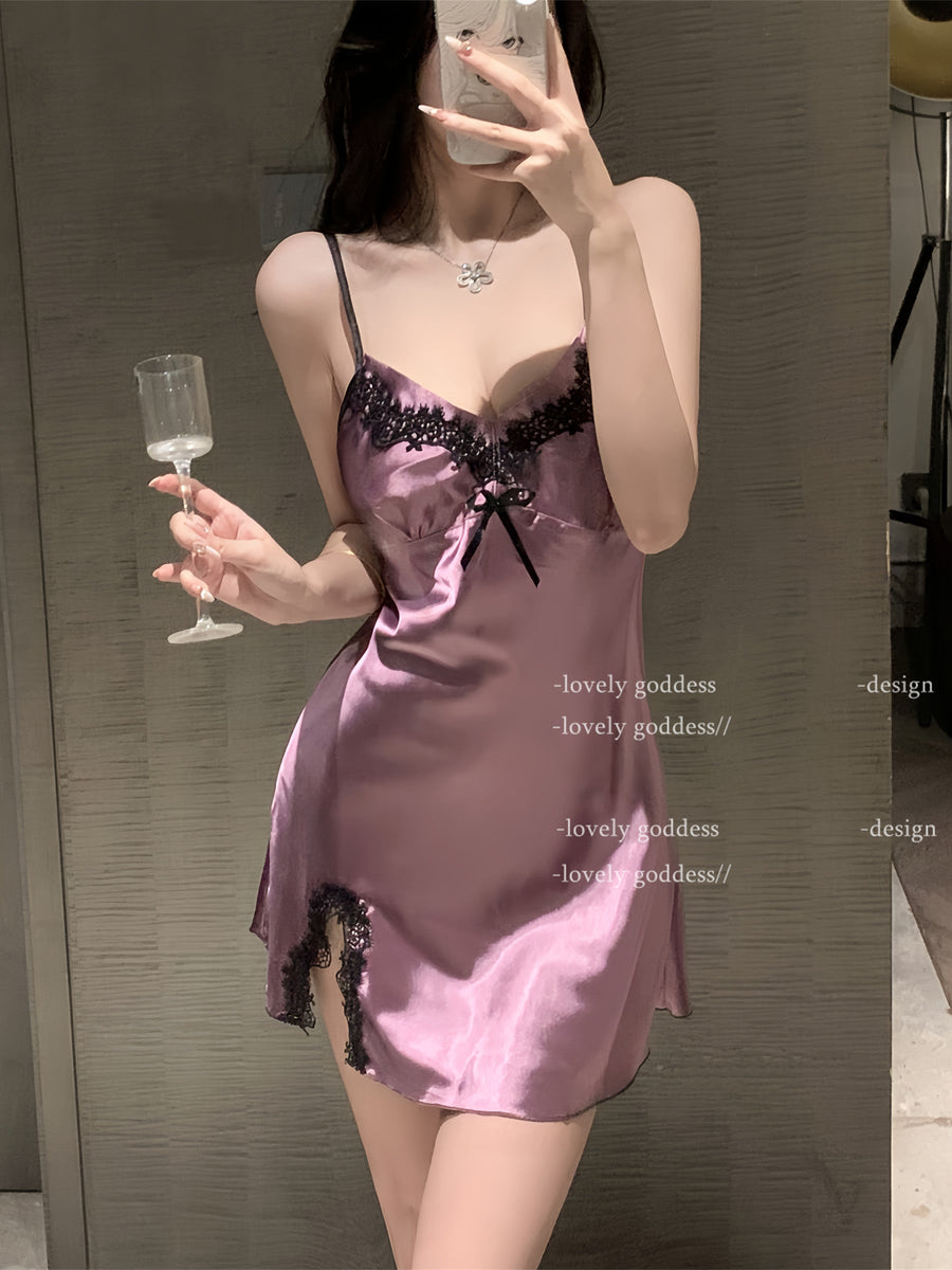 ??Sexy and skin-friendly high-quality party slip dress??