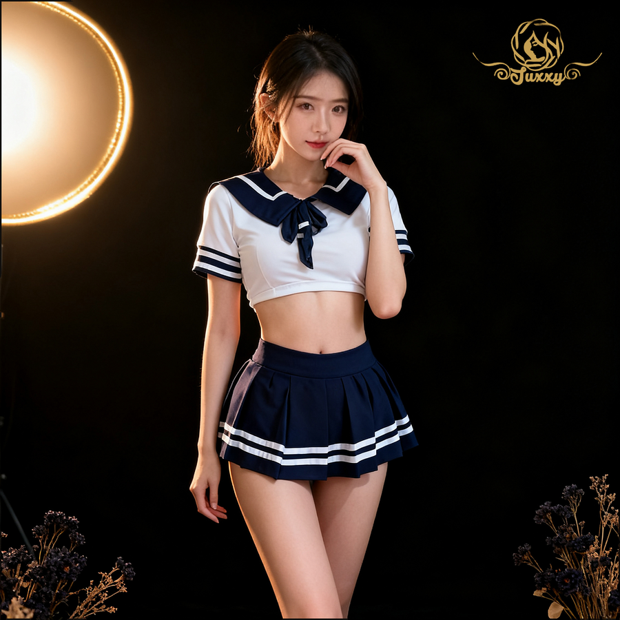 Japanese style schoolgirl style JK sailor suit sexy uniform set