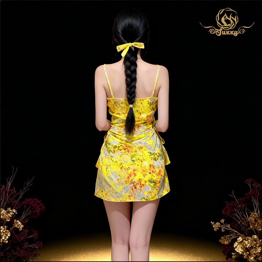 🎀maid lace apron set · yellow · lace apron roleplay