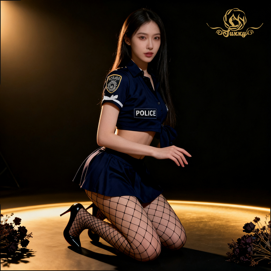 🎀cheongsam slit dress · white / blue · high-slit oriental style