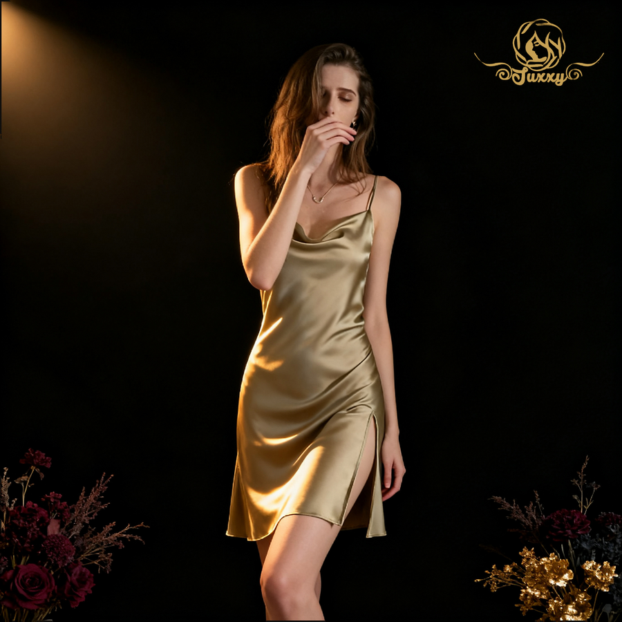 💐Sexy and skin-friendly high-end slit bodycon slip dress🩱