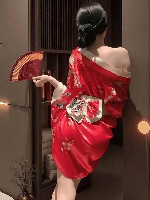 ??Sexy and comfortable kimono-style high-quality off-shoulder uniform ??