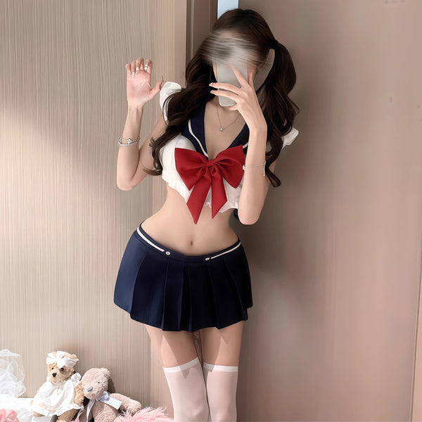 Sexy JK uniform,🏫schoolgirl style, sailor suit, super short pleated skirt, erotic uniform🐬