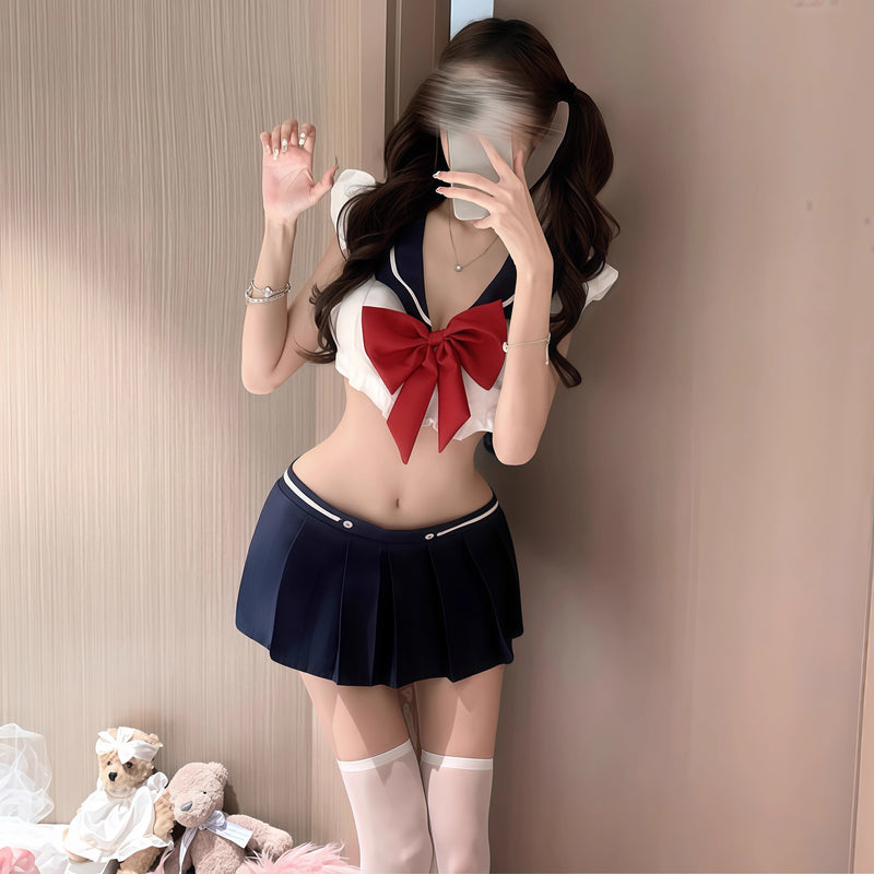 Sexy JK uniform,🏫schoolgirl style, sailor suit, super short pleated skirt, erotic uniform🐬