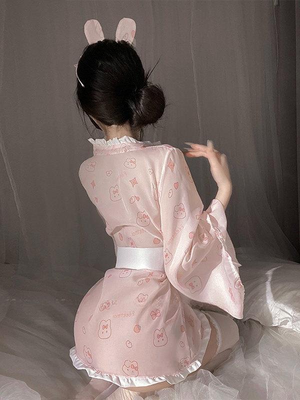 Sexy and comfortable kimono-style cosplay ?? High-quality pajamas with lace trim ??