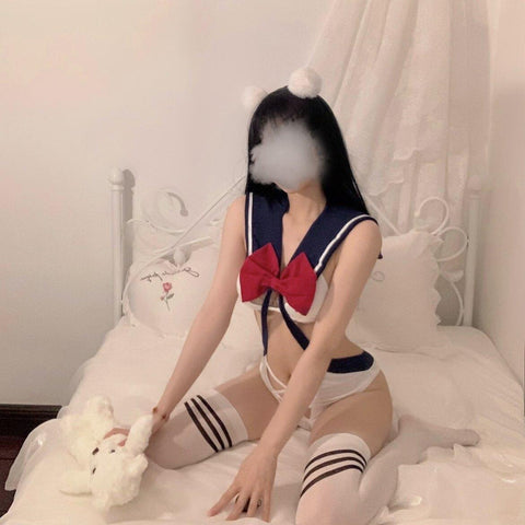 Simple style ?? more sexy JK school style hollow design student ?? sexy uniform