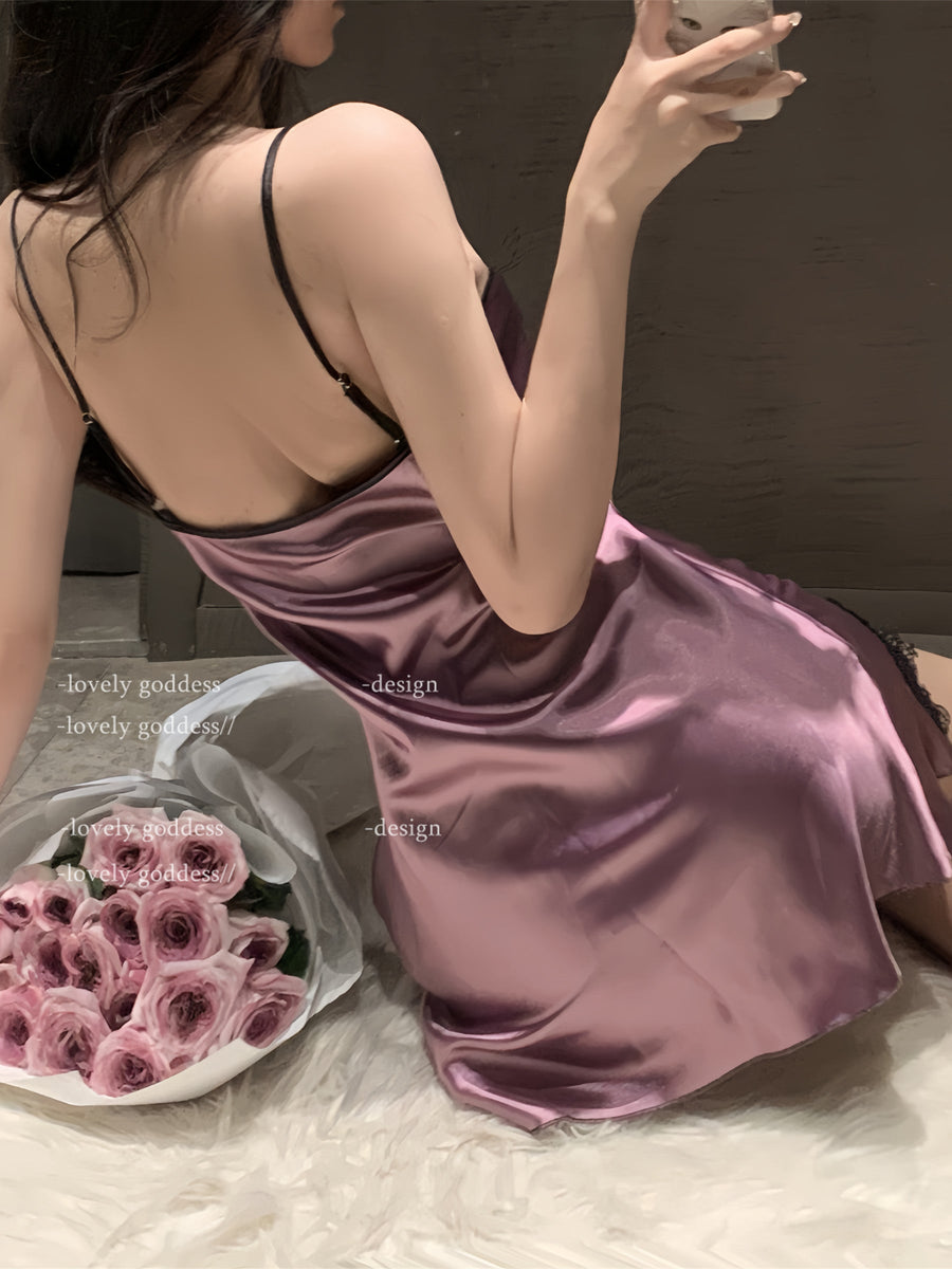 ??Sexy and skin-friendly high-quality party slip dress??
