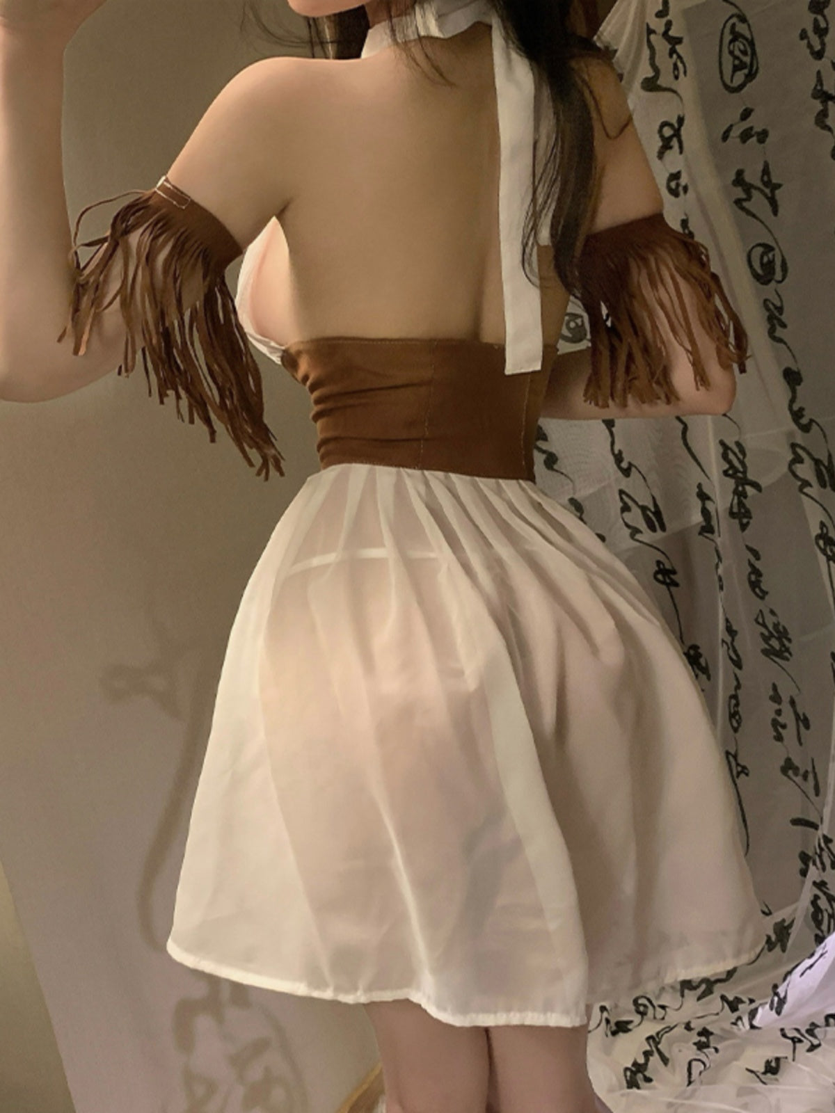 "Pure Love Goddess" ??Western Retro Style Bondage Design Lingerie Set??