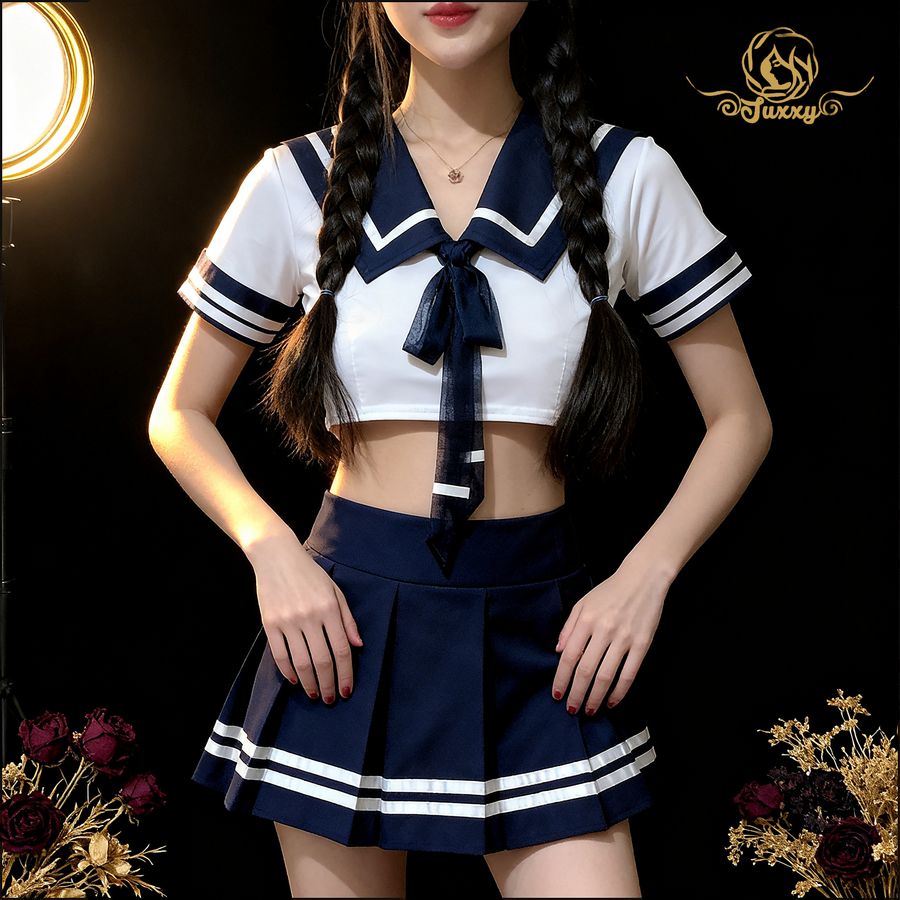 Japanese style schoolgirl style JK sailor suit sexy uniform set