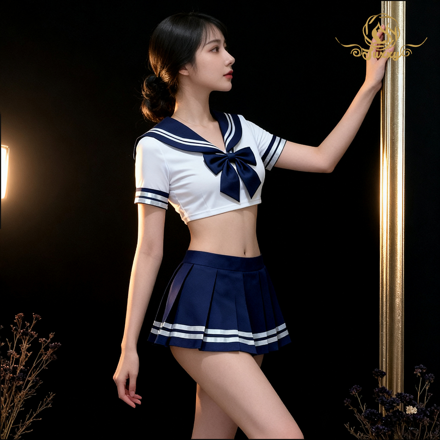Japanese style schoolgirl style JK sailor suit sexy uniform set