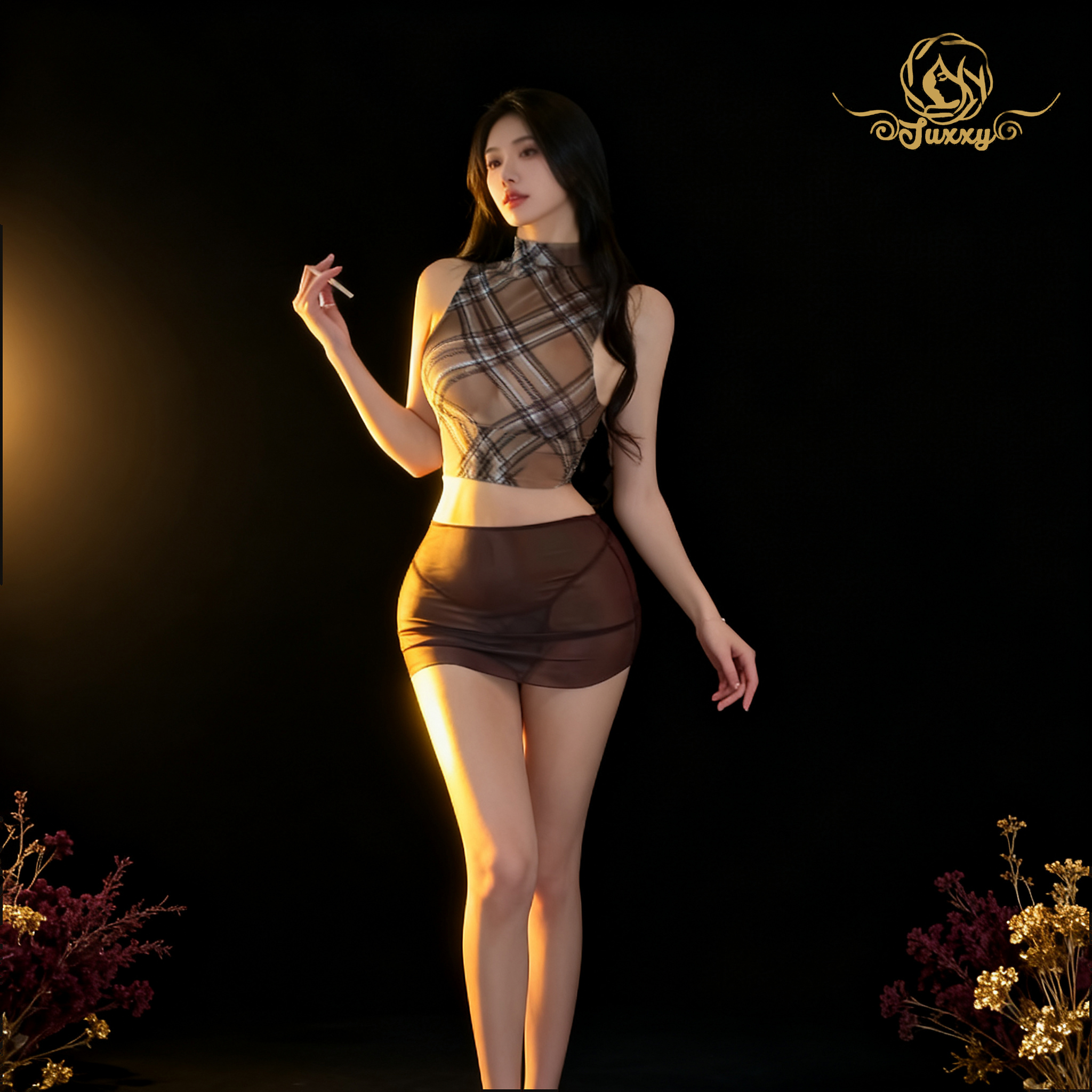 🎀JK pleated skirt set · brown · cute schoolgirl vibe