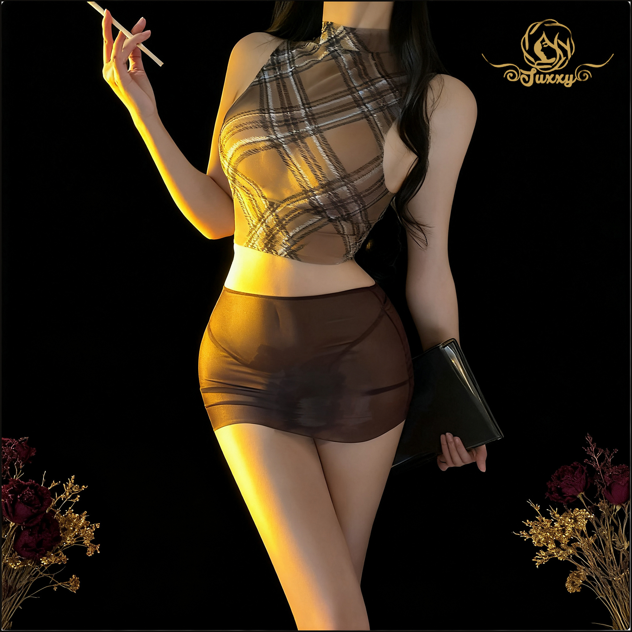 🎀JK pleated skirt set · brown · cute schoolgirl vibe