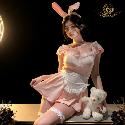 🎀maid lace apron set · white · lace apron roleplay