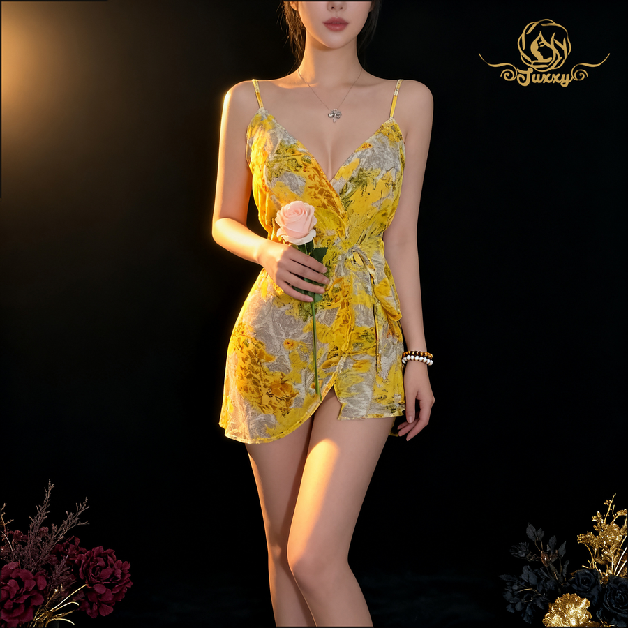 🎀maid lace apron set · yellow · lace apron roleplay