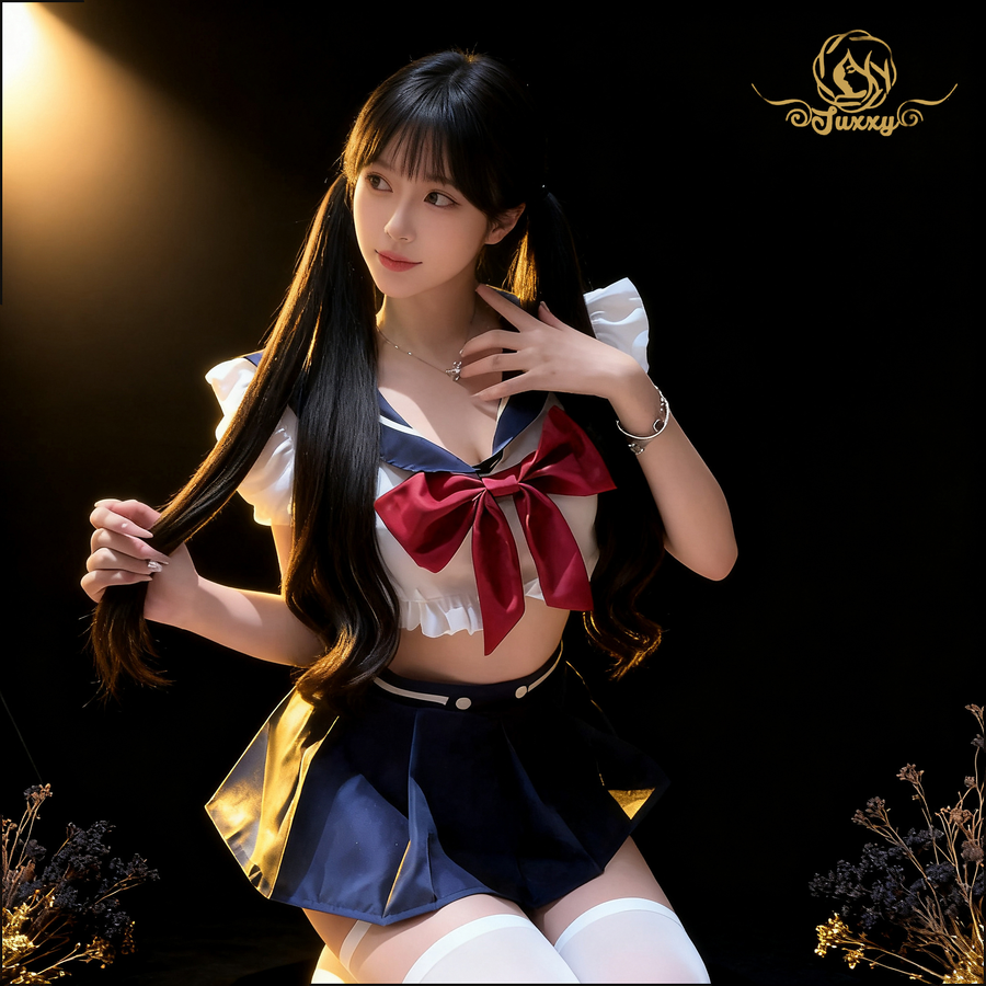 🏫nurse cosplay uniform · Blue · button-front allure