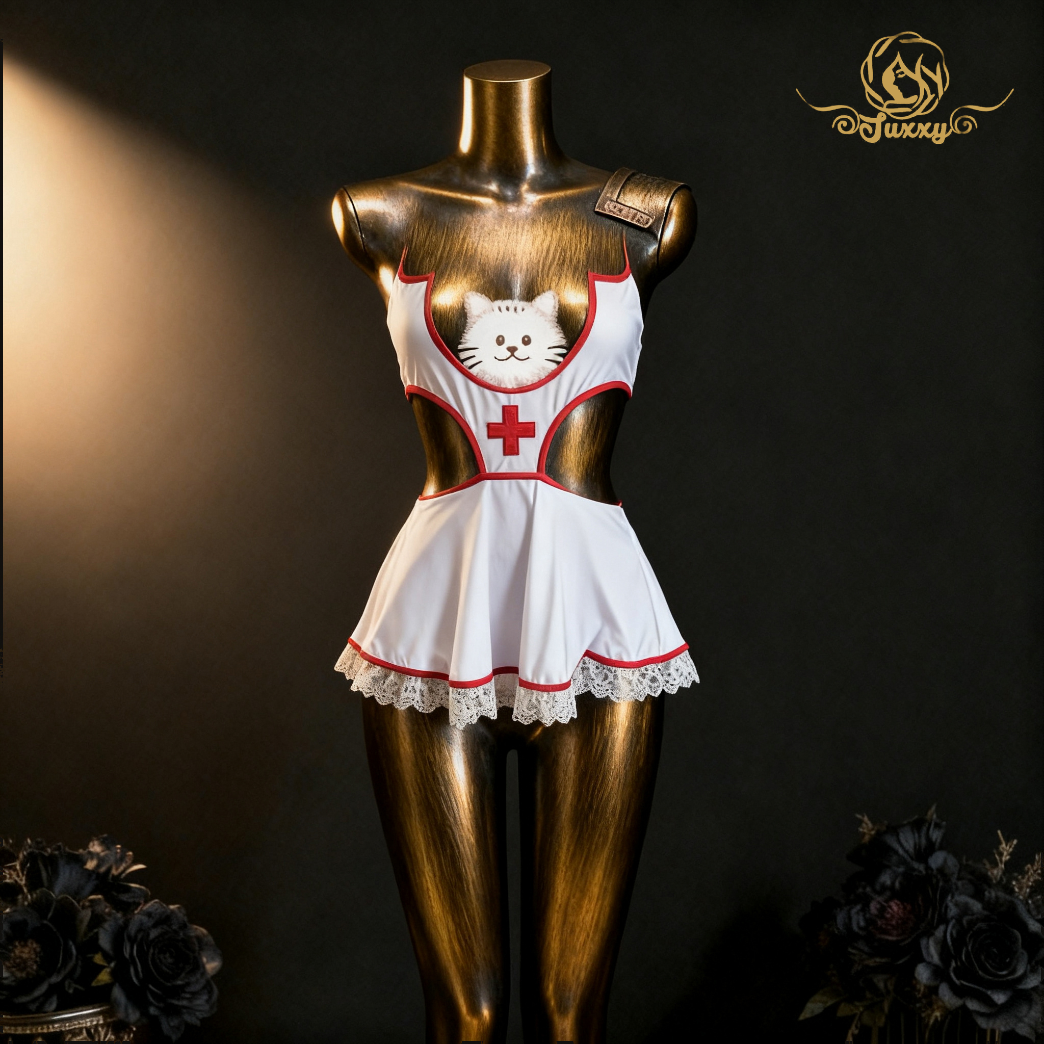 👩🏻flight attendant uniform · White · tailored uniform charm