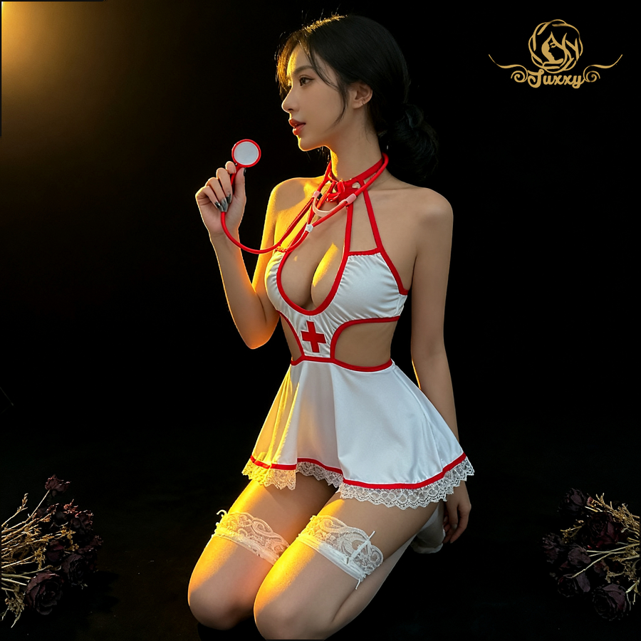 👩🏻flight attendant uniform · White · tailored uniform charm