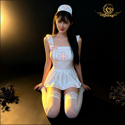 🎀flight attendant uniform · white · tailored uniform charm
