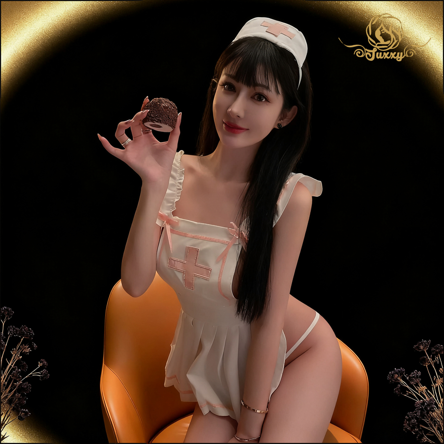 🎀flight attendant uniform · white · tailored uniform charm