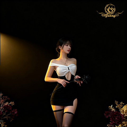 🎀bunny girl bodysuit · white · fluffy trim coquette