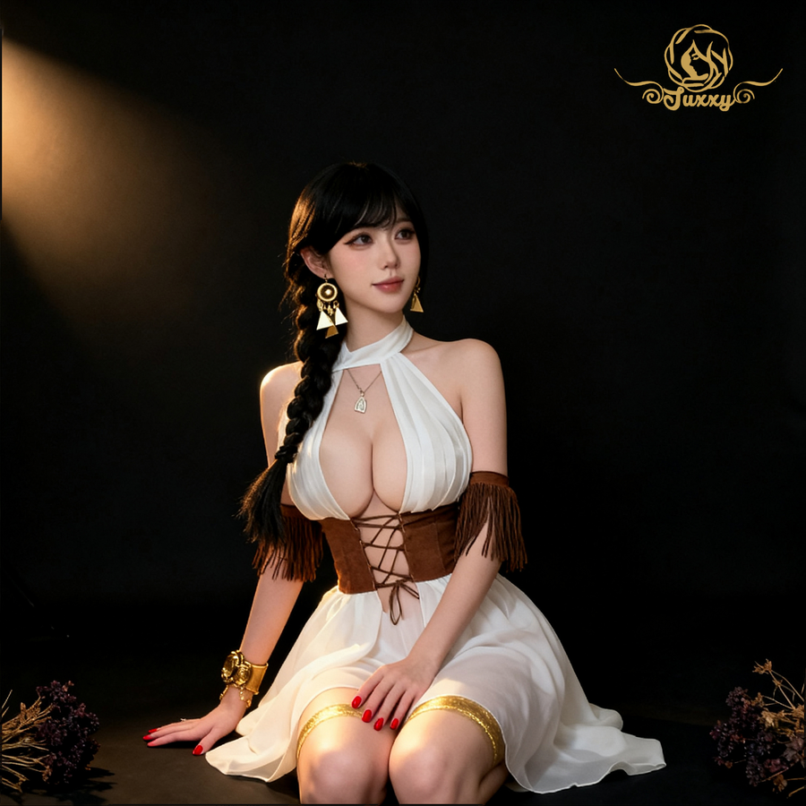 💓 'เทพธิดาแห่งรักบริสุทธิ์' ชุดชั้นในสไตล์วินเทจตะวันตก ดีไซน์ผูกมัด 🤠
