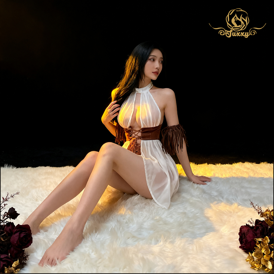 💓 'เทพธิดาแห่งรักบริสุทธิ์' ชุดชั้นในสไตล์วินเทจตะวันตก ดีไซน์ผูกมัด 🤠