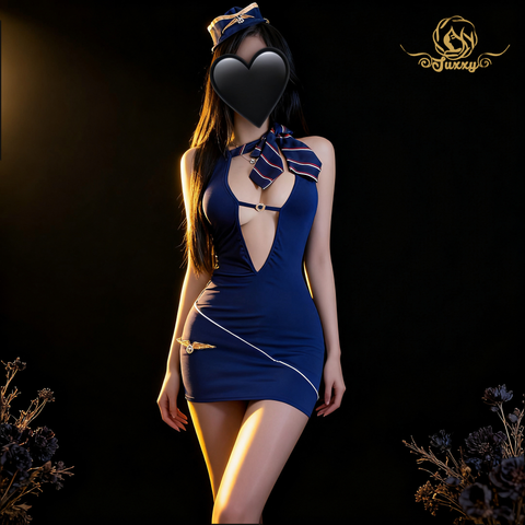 🎀cheongsam slit dress · blue · high-slit oriental style