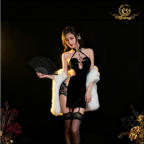 🎀Chinese hanfu style · black · sheer layered classic