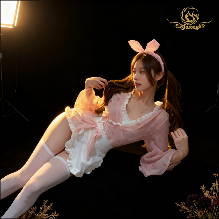Sexy and comfortable kimono-style cosplay High-quality pajamas with lace trim