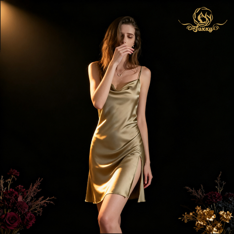 🌙silky camisole nightgown · black / red / white / pink · breathable gentle touch