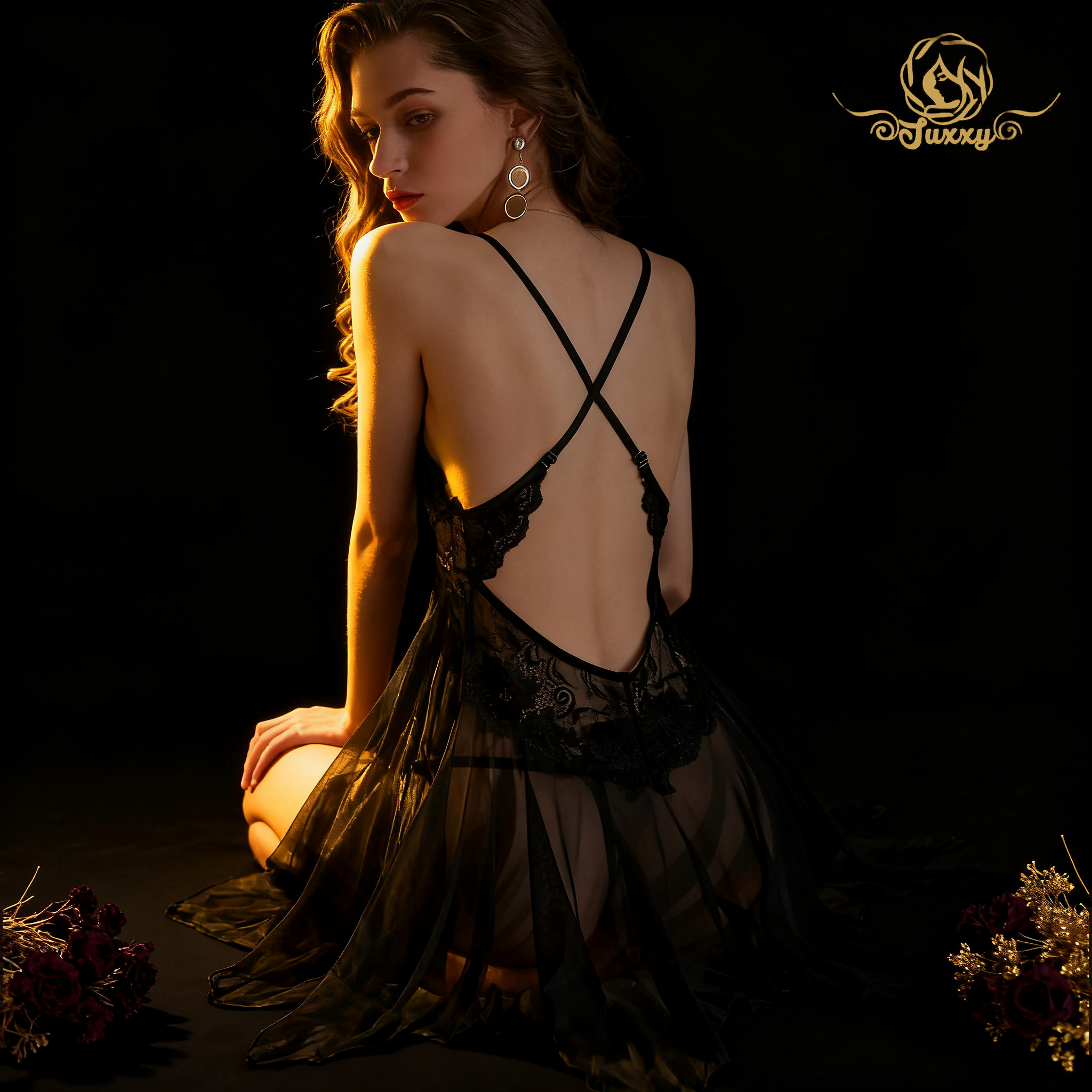 ♀lace & mesh bodysuit · Pink / Black / White · soft stretch fit