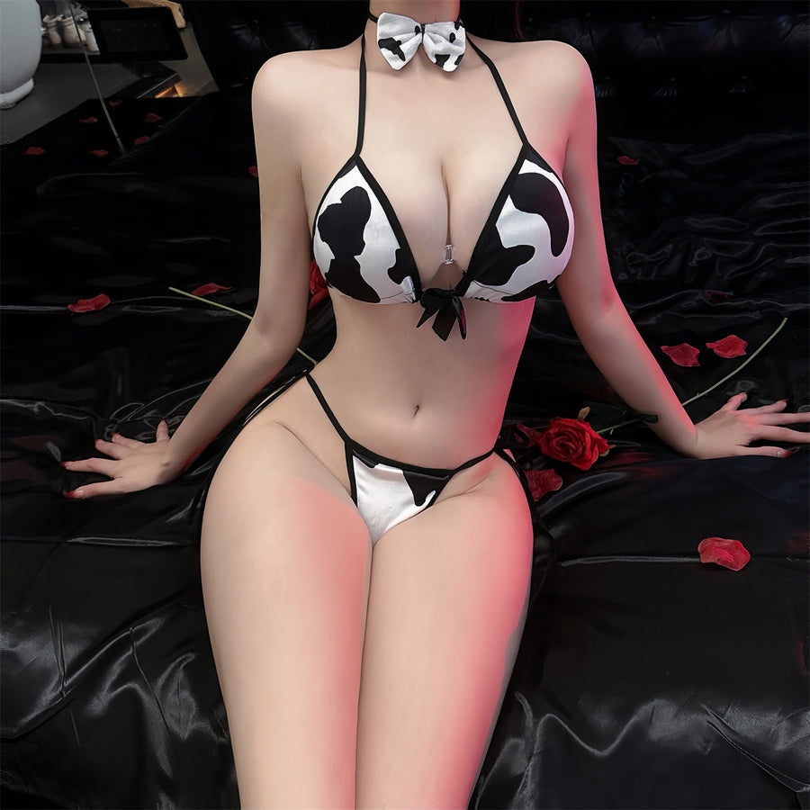 "Sweet Desire Cow"?? sexy anime character cosplay cow outfit three-piece lingerie??