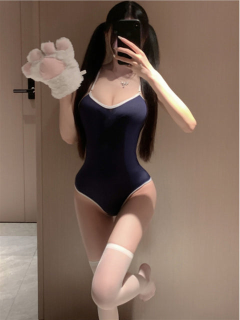 Cosplay Gymnastics Outfit ?? Alluring Sexy Little Spaghetti Strap Bodysuit??