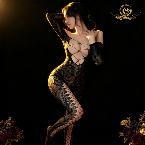 🕸fishnet mesh set · Black · fishnet stretch fit